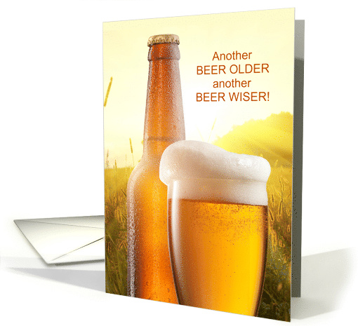 Birthday Beer in a Field of Hops card (1683908)