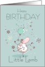 Little Birthday Lamb for Baby and Toddler Ages card