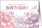 Birthday for Her Pink and Purple Dahlias card