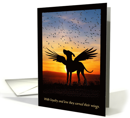 Pet Sympathy Dog Silhouette with Wings card (1689946)