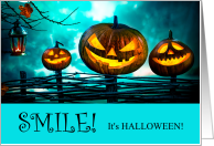 Smile It’s Halloween Jack o’ Lanterns card