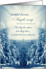 Religious Christmas Winter Forest Angels’ Song card