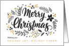 Merry Christmas Holiday Joy and Holiday Cheer card