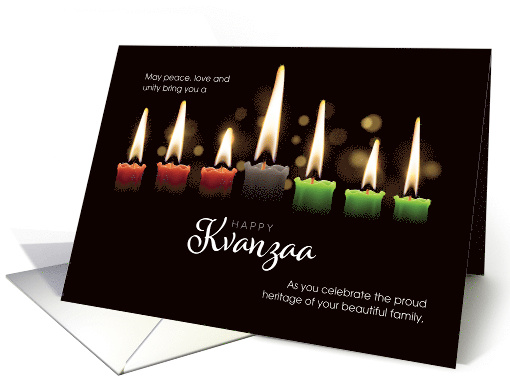 Kwanzaa Kinara Candles on Black card (1705206)