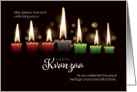 Kwanzaa Kinara Candles on Black card