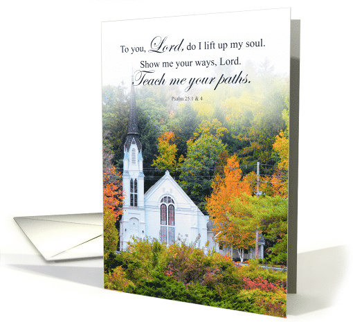 Anniversary of Religious Life Psalm 25 Verse 1 and 4 card (1725634)