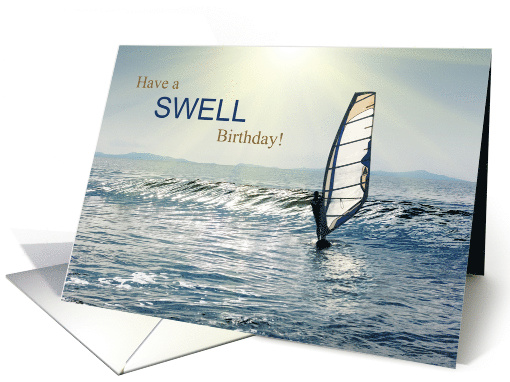 Windsurfing Themed Birthday Swells card (1730720)