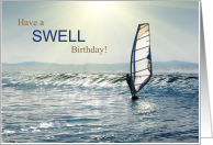 Windsurfing Themed Birthday Swells card