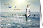 Windsurfing Themed Birthday Swells card