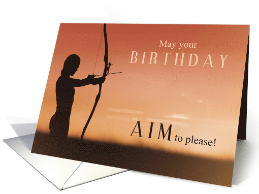 Female Archer Birthday Archery Theme card (1730726)