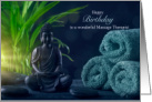 Massage Therapist Birthday Zen Themed card