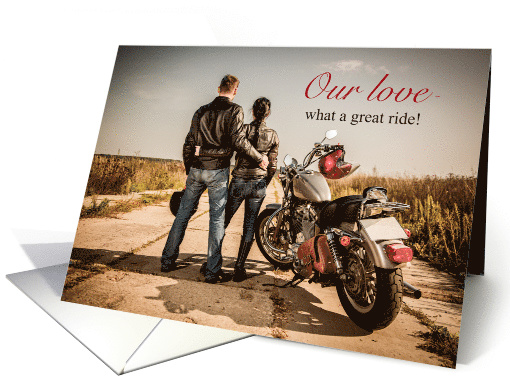 Husband Anniversary Motorcycle Couple card (1732730)