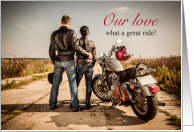 Husband Anniversary Motorcycle Couple card