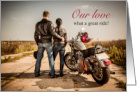 Husband Anniversary Motorcycle Couple card