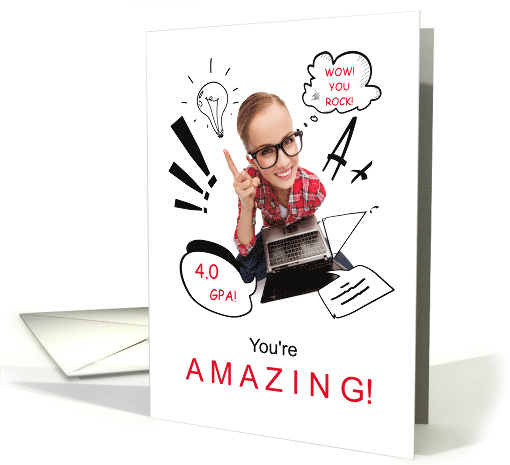 Straight As Congratulations You're Amazing! card (1734882)