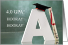 Straight A Student Congratulations Grad Cap card