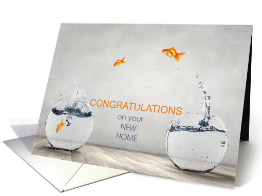 Funny New Home Congratulations Goldfish Bowls card (1735260)