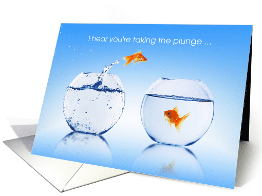 Moving in Together Funny Congratulations Goldfish Bowls card (1735370)