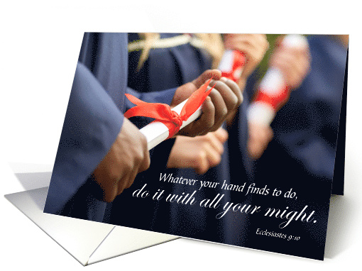 Graduation Ecclesiastes Do it with All Your Might Scripture card