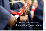 Graduation Ecclesiastes Do it with All Your Might Scripture card