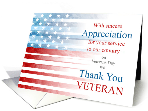 Veterans Day American Flag Appreciation card (1738126)