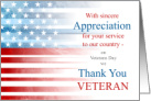 Veterans Day American Flag Appreciation card