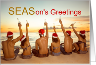 SEASon’s Greetings Beach Themed Christmas card