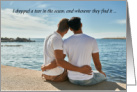 Gay Couple Love and Romance Water’s Edge card