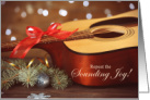 Music Themed Christmas Holiday Classical Guitar card