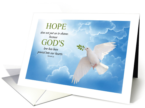 Encouragment Hope in God's Love Dove Sobriety card (1746418)