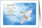 Encouragment Hope in God’s Love Dove Sobriety card