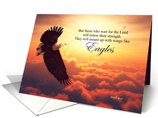Christian Recovery Encouragement Bible Verse Eagle card (1746420)