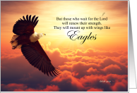 Christian Recovery Encouragement Bible Verse Eagle card