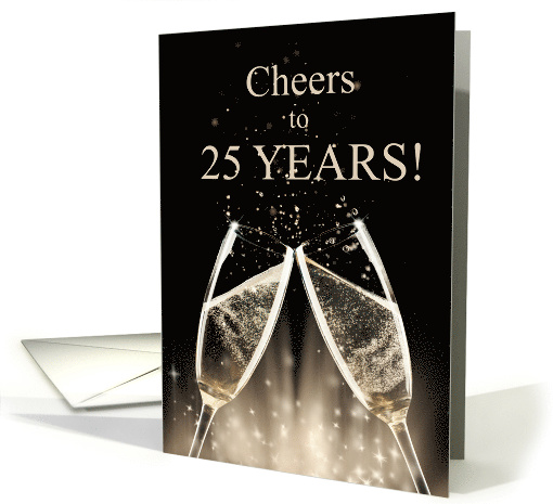 25th Wedding Anniversyar Champagne Cheers card (1752380)