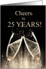 25th Wedding Anniversyar Champagne Cheers card