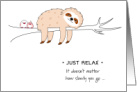 12 Step Recovery Encouragement Sloth card