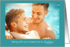 Happy Gay Men in a Swimming Pool Romantic card