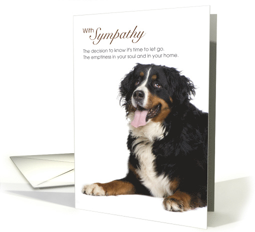 Bernese Mountain Dog Pet Sympathy Poem card (1762094)