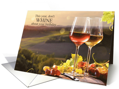 Funny Wine Lover Birthday Play on Words card (1763850)