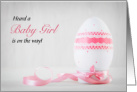 Congratulations Baby Girl Expecting a Baby Pink Egg card