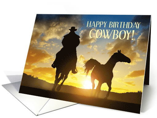 Cowboy Birthday Country Western with Horse card (1767022)