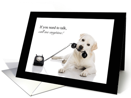 Encouragement Call Me Labrador Retriever with a Phone card (1771198)