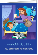 Grandson Tooth Fairy Loss of a Tooth Hooray card