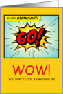 60th Birthday Humor Getting Older Comic Book Style card