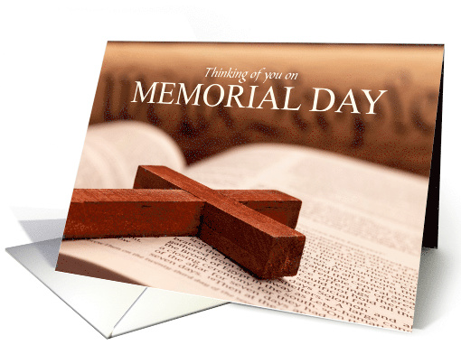 Christian Memorial Day Blessings with Cross card (1787544)