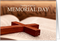 Christian Memorial Day Blessings with Cross card