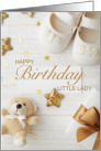 Little Girl’s Birthday Golden Hues and White card