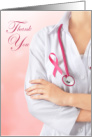 Oncologist Thank You Breast Cancer Pink Ribbon card