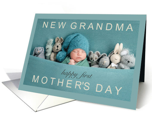 New Grandma 1st Mother's Day Boy Boy Blue card (1821448)