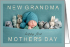 New Grandma 1st Mother’s Day Boy Boy Blue card
